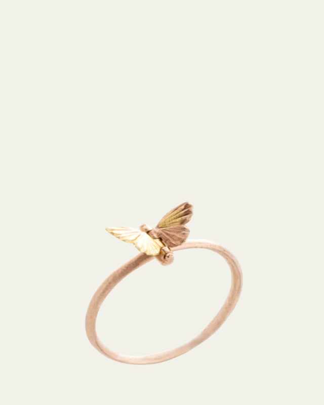 Two-Tone Tiny Baby Asterope Band Ring